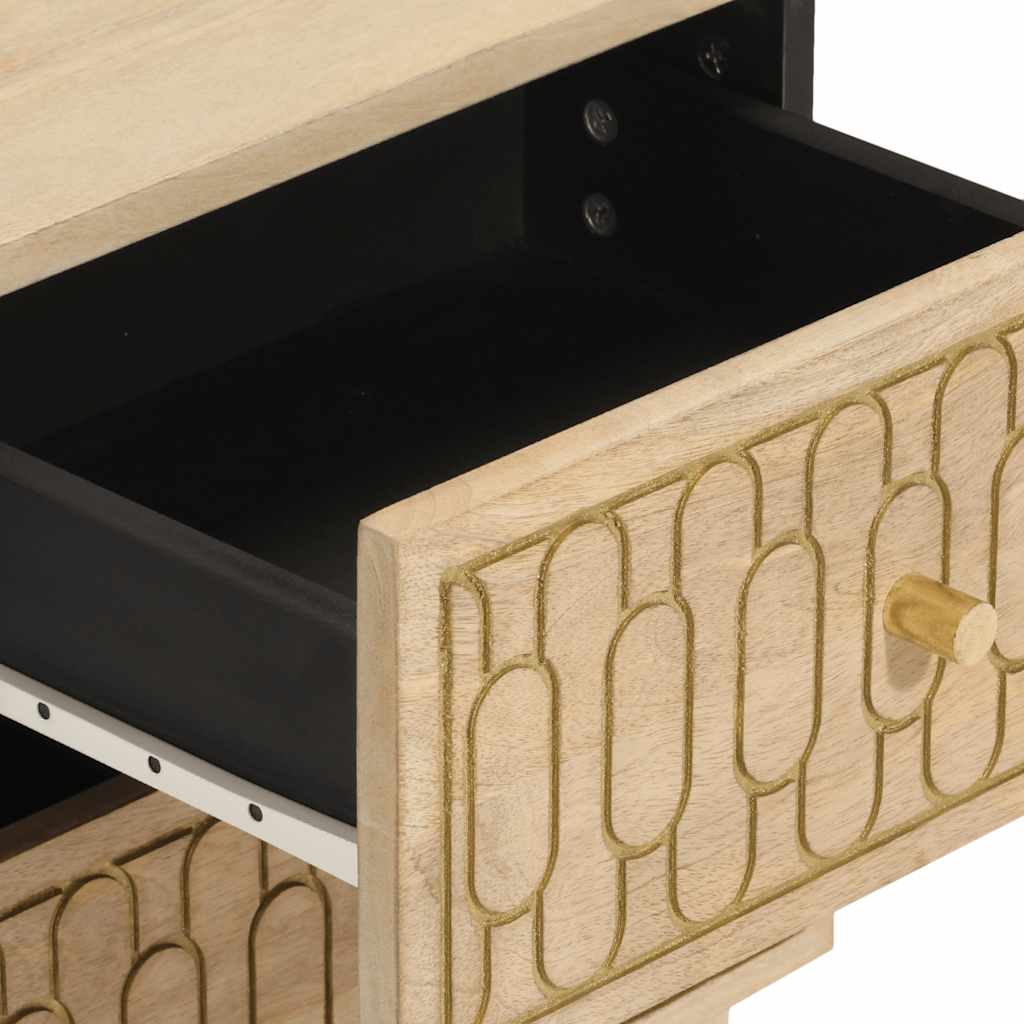 Bedside cabinets, 2 pcs., 40x33x46cm, solid mango wood