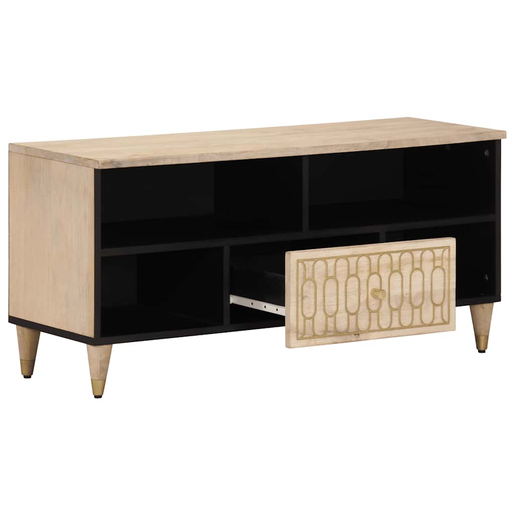TV cabinet, 100x33x46cm, solid mango wood