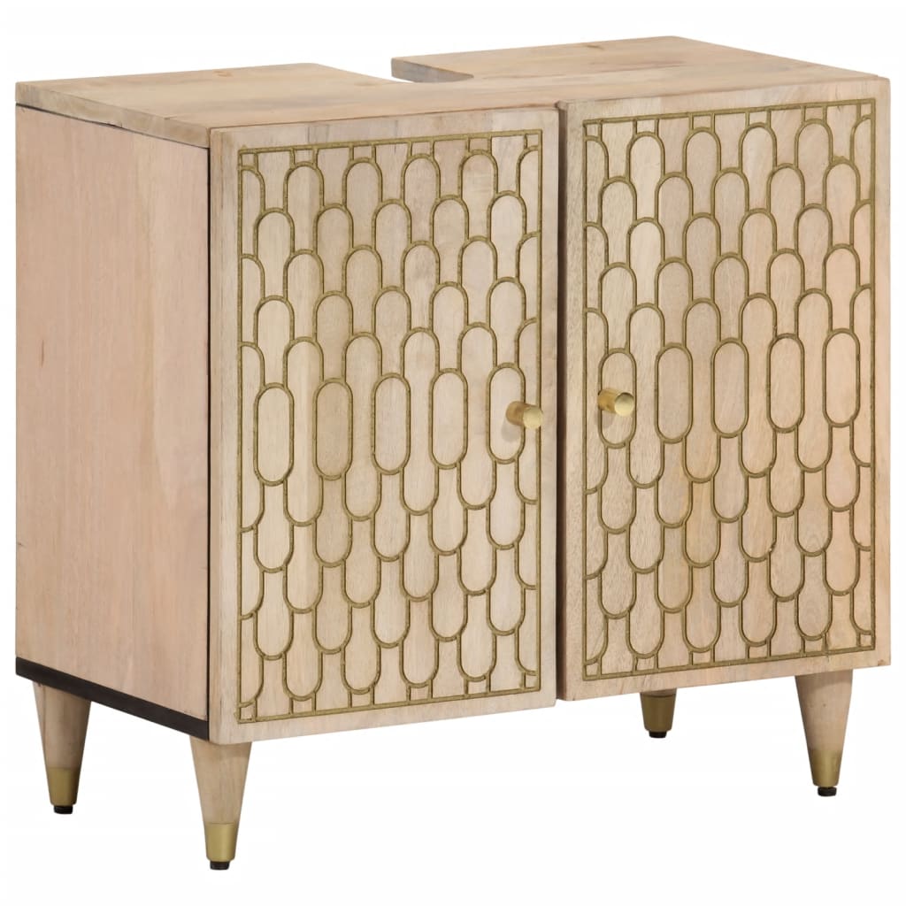 Bathroom vanity unit, 62x33x58cm, solid mango wood