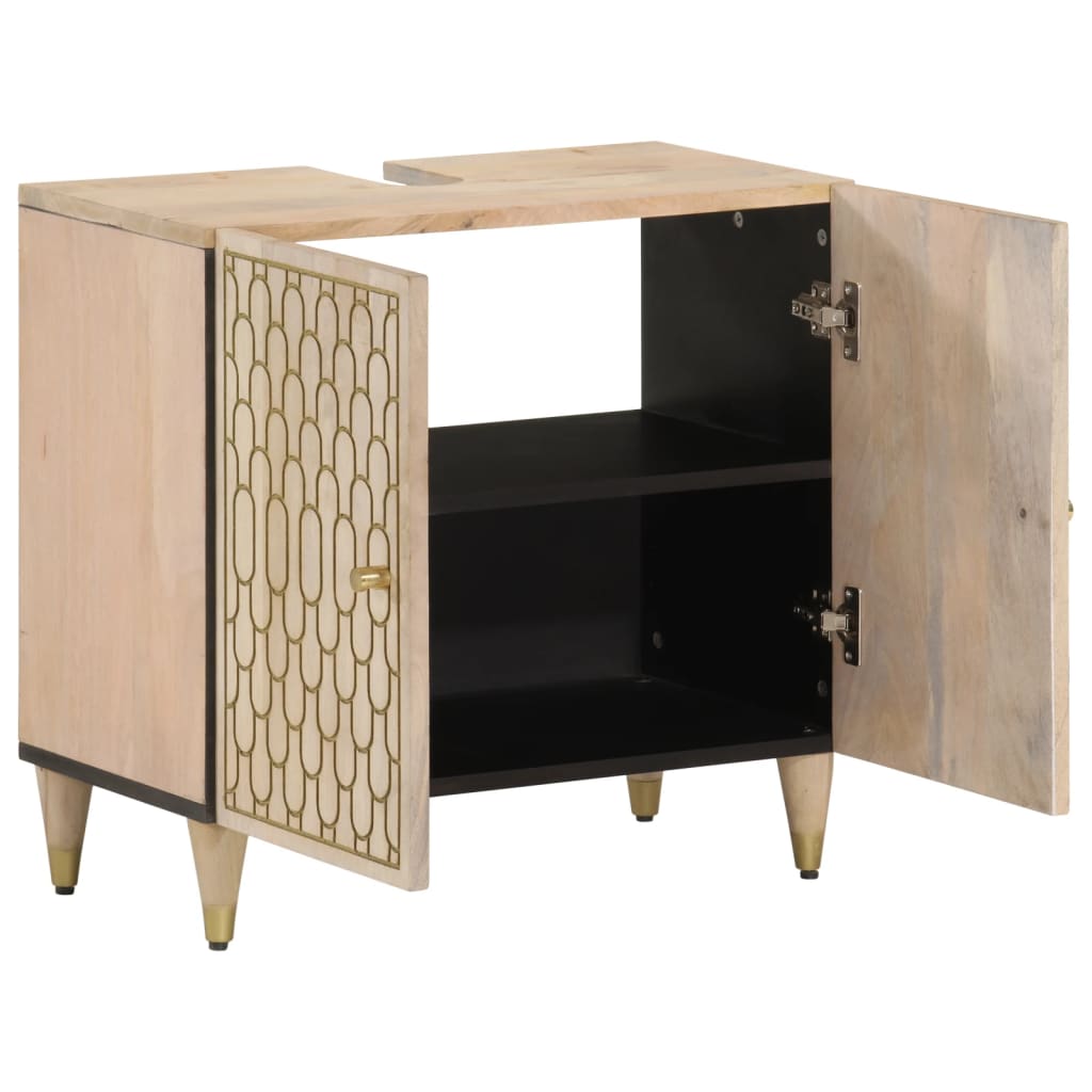 Bathroom vanity unit, 62x33x58cm, solid mango wood