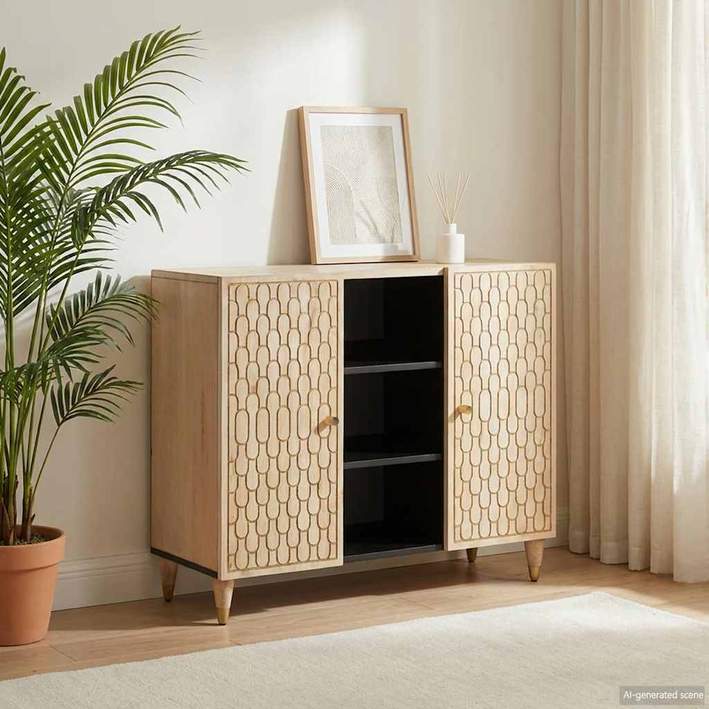 Šoninė spintelė, 90x33x75cm, mango medienos masyvas