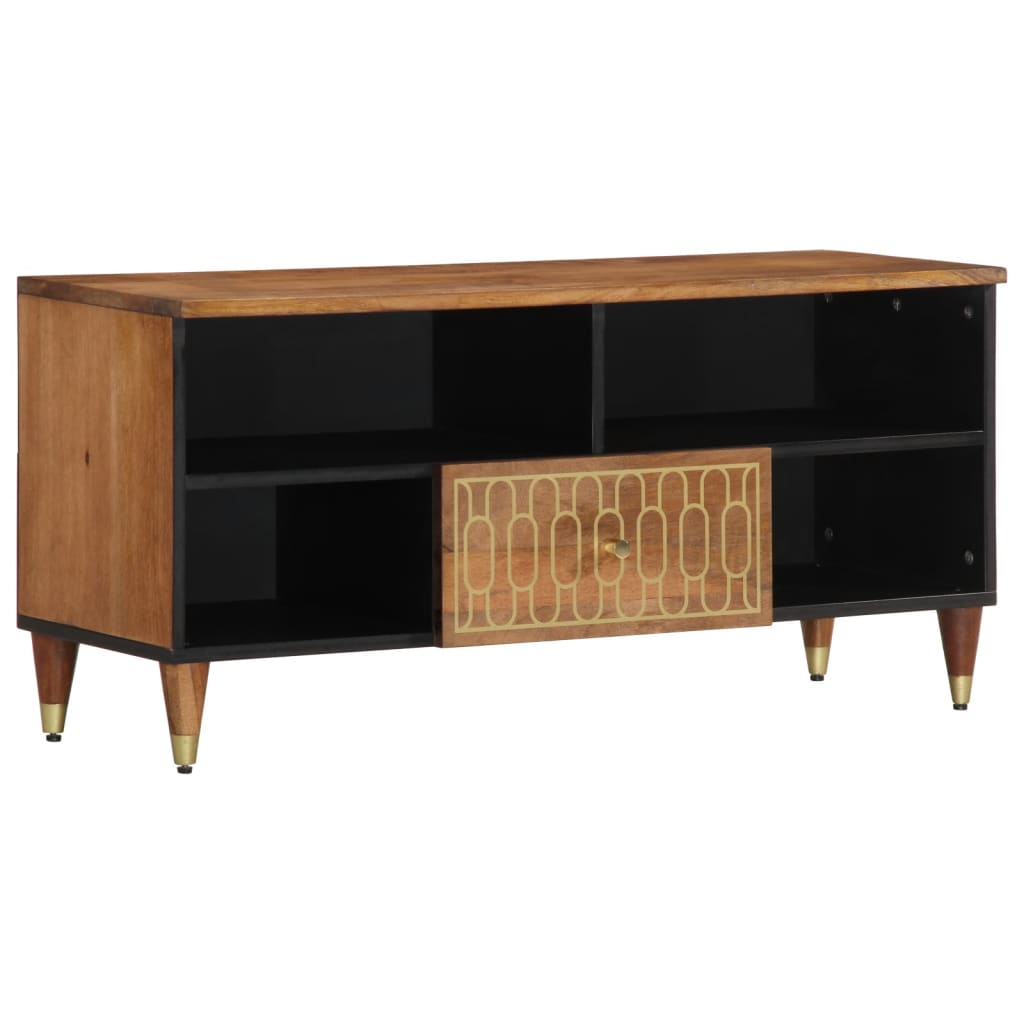 TV cabinet, 100x33x46cm, solid mango wood