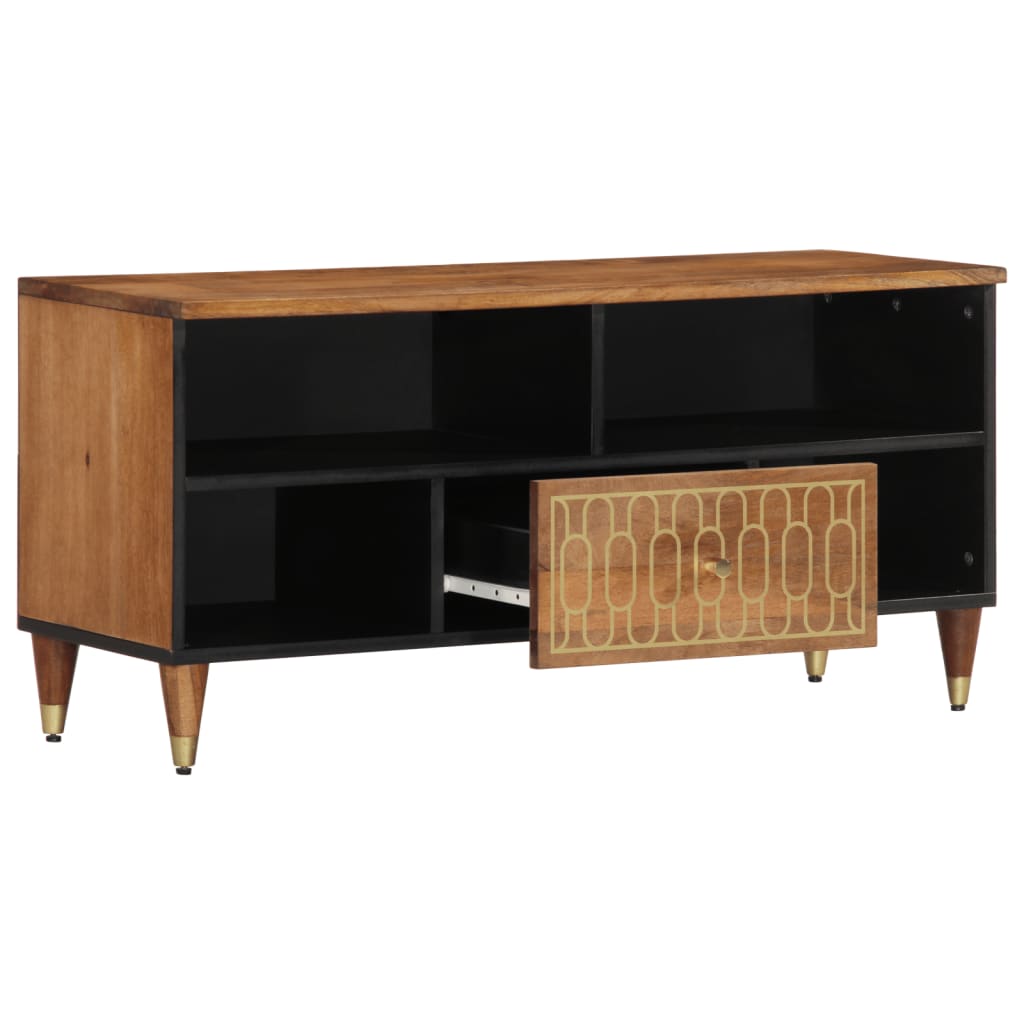 TV cabinet, 100x33x46cm, solid mango wood