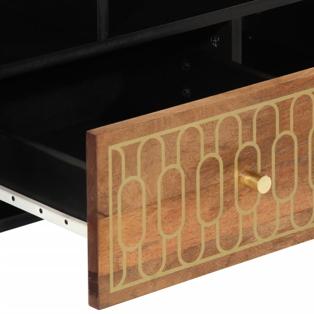 TV cabinet, 100x33x46cm, solid mango wood
