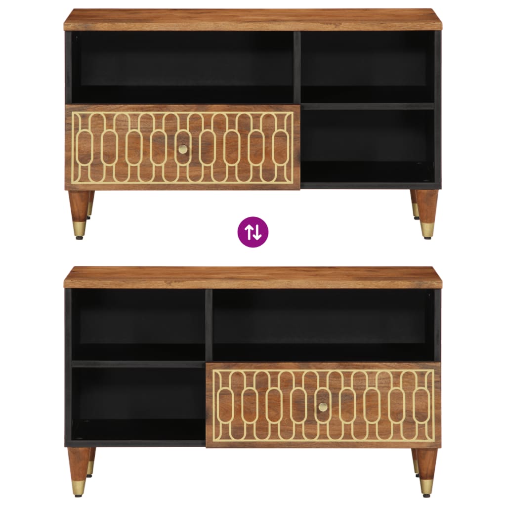 TV cabinet, 80x33x46cm, solid mango wood