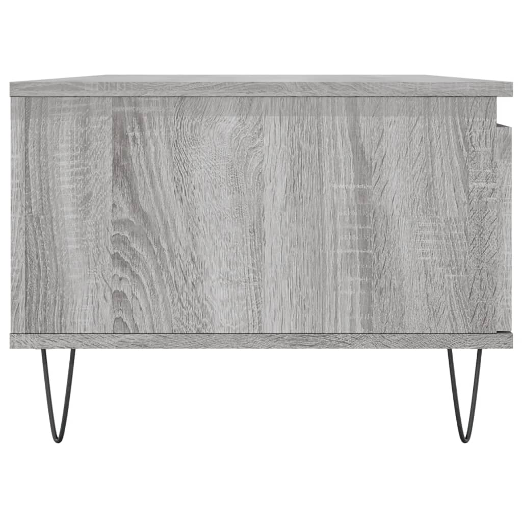 Coffee table, grey oak, 90x50x36.5cm, engineered wood