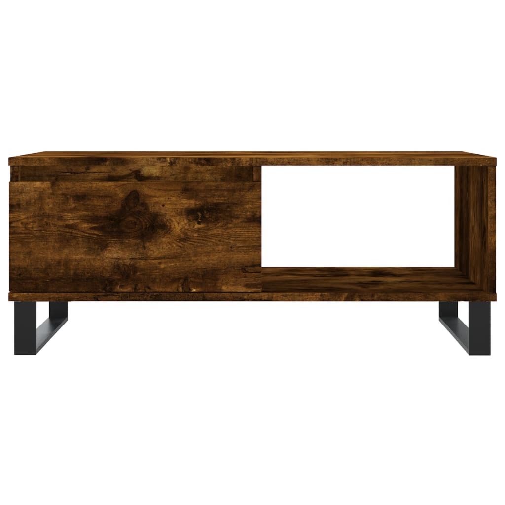 Coffee table, smoked oak, 90x50x36.5cm, engineered wood