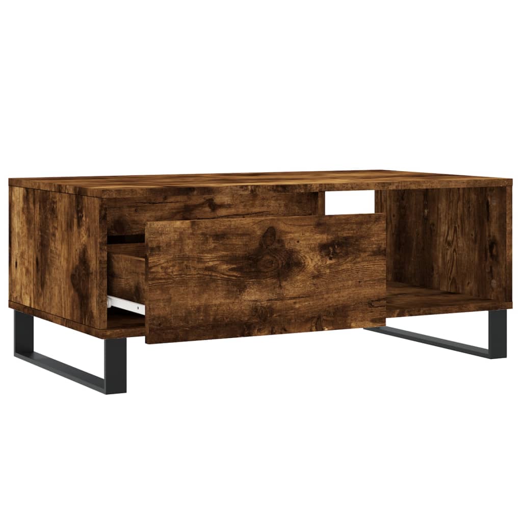 Coffee table, smoked oak, 90x50x36.5cm, engineered wood
