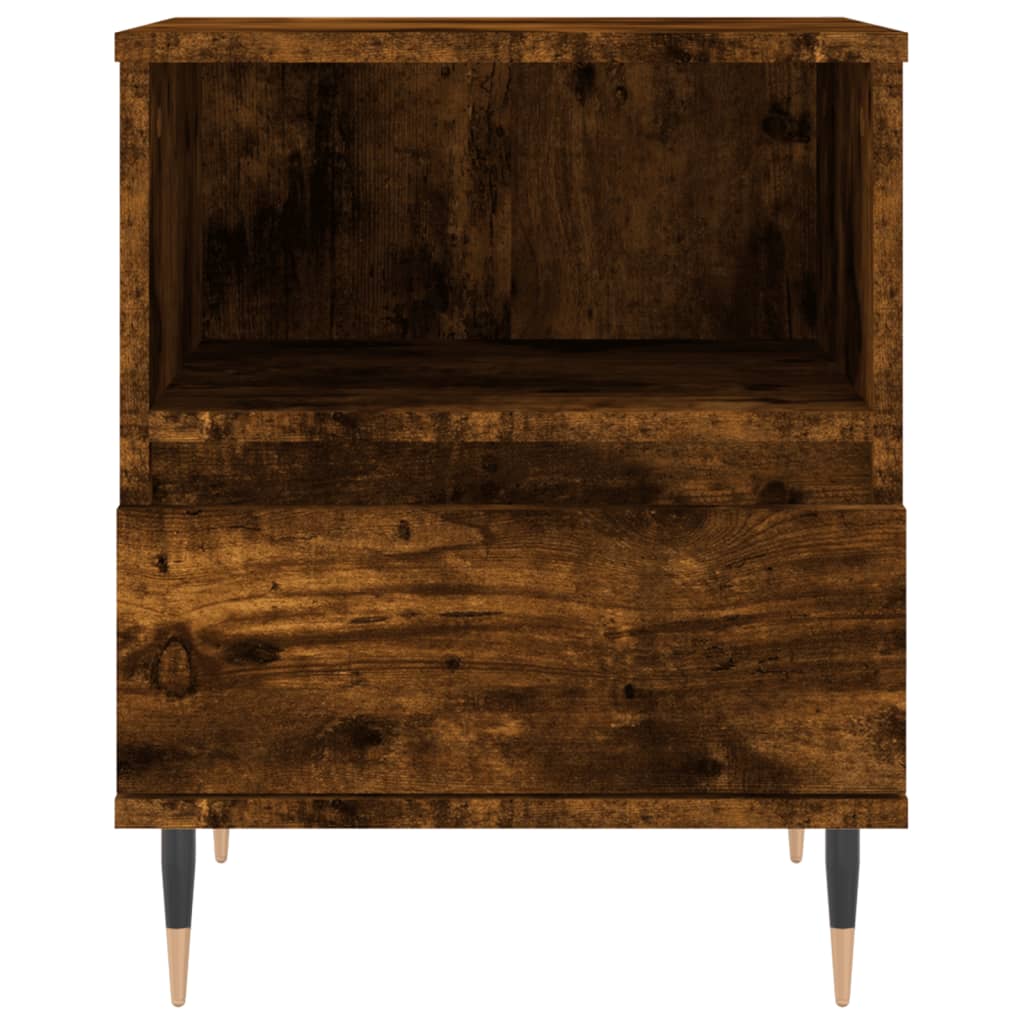 Bedside table, smoky oak, 40x35x50cm, engineered wood
