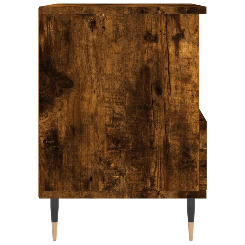 Bedside table, smoky oak, 40x35x50cm, engineered wood