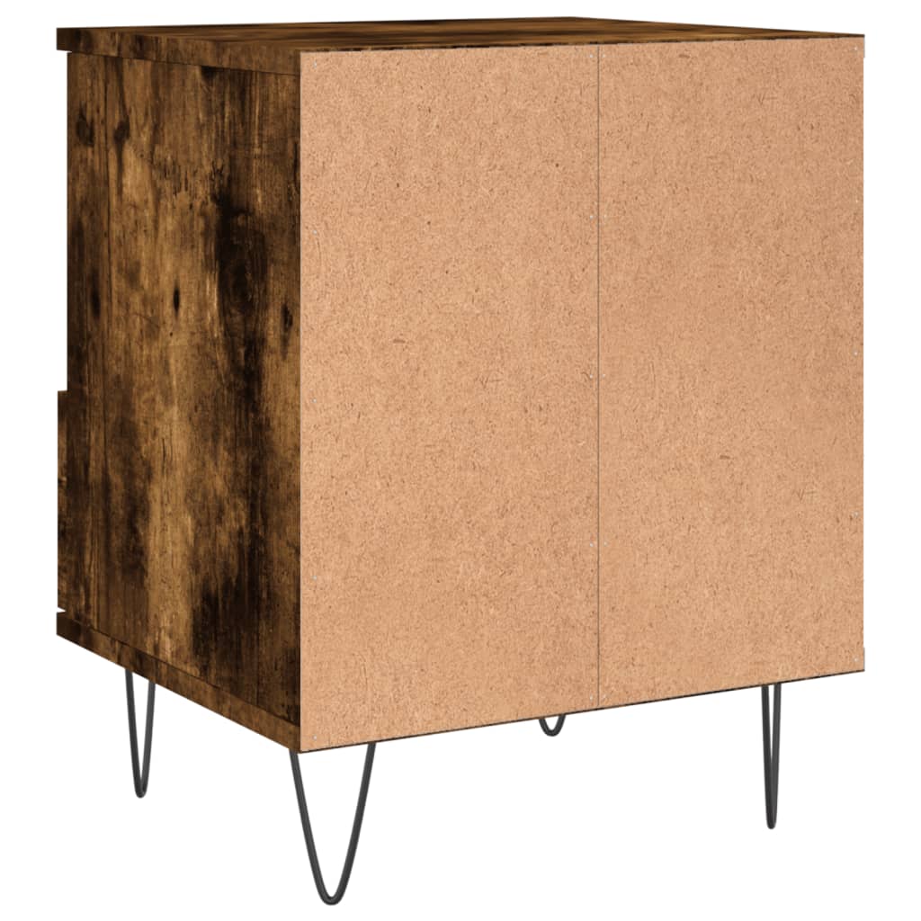 Bedside table, smoky oak, 40x35x50cm, engineered wood