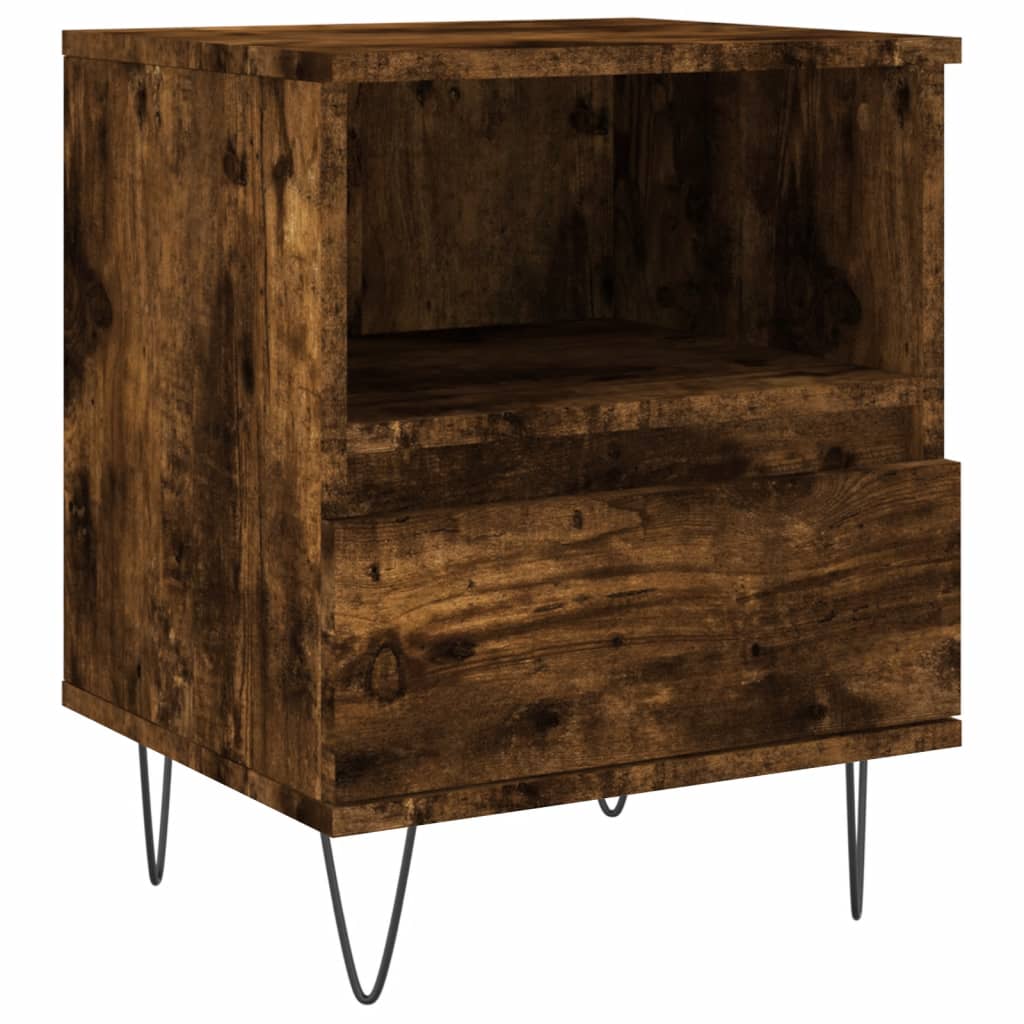 Bedside tables, 2 pcs., smoked oak, 40x35x50cm, wood