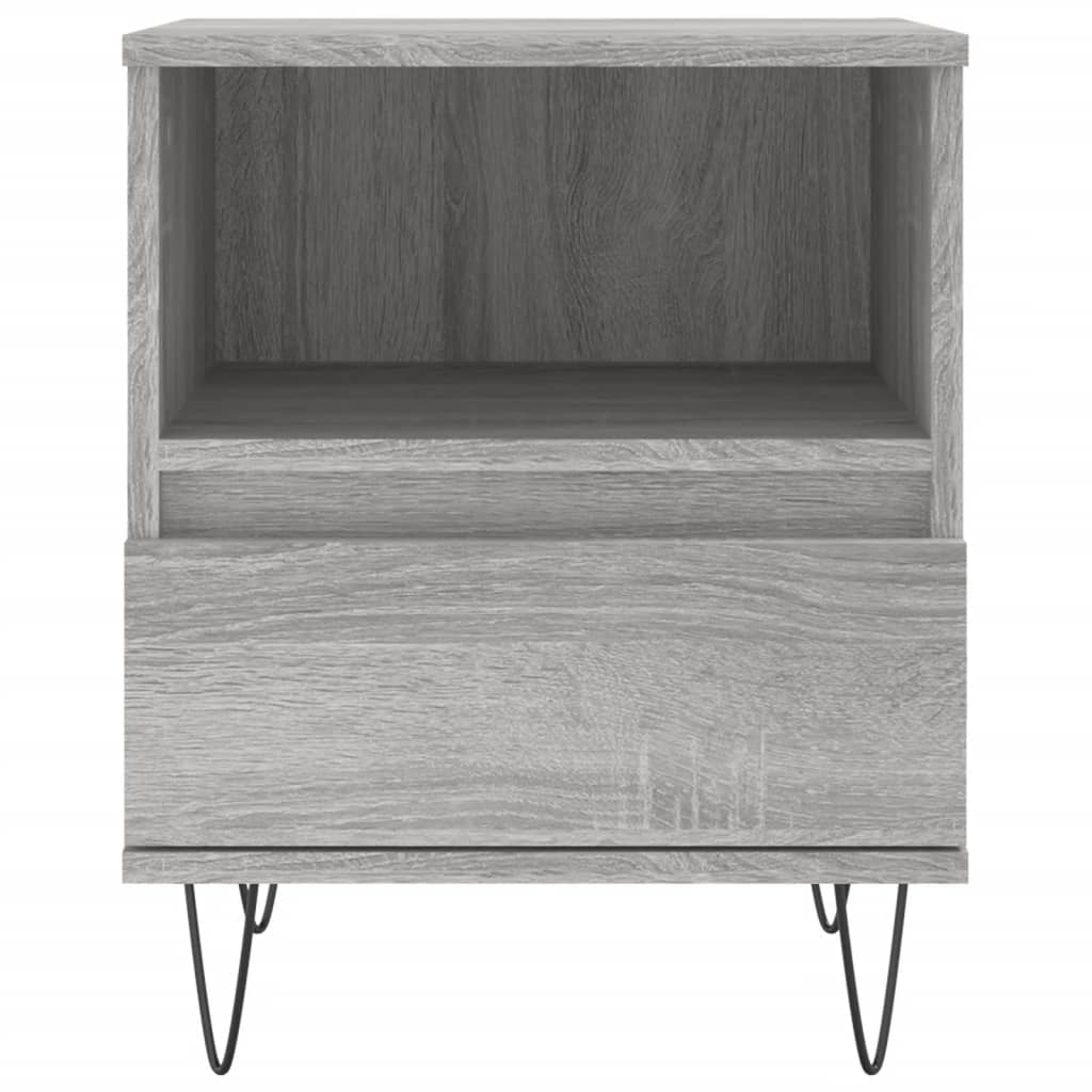 Nightstand, gray oak, 40x35x50cm, engineered wood
