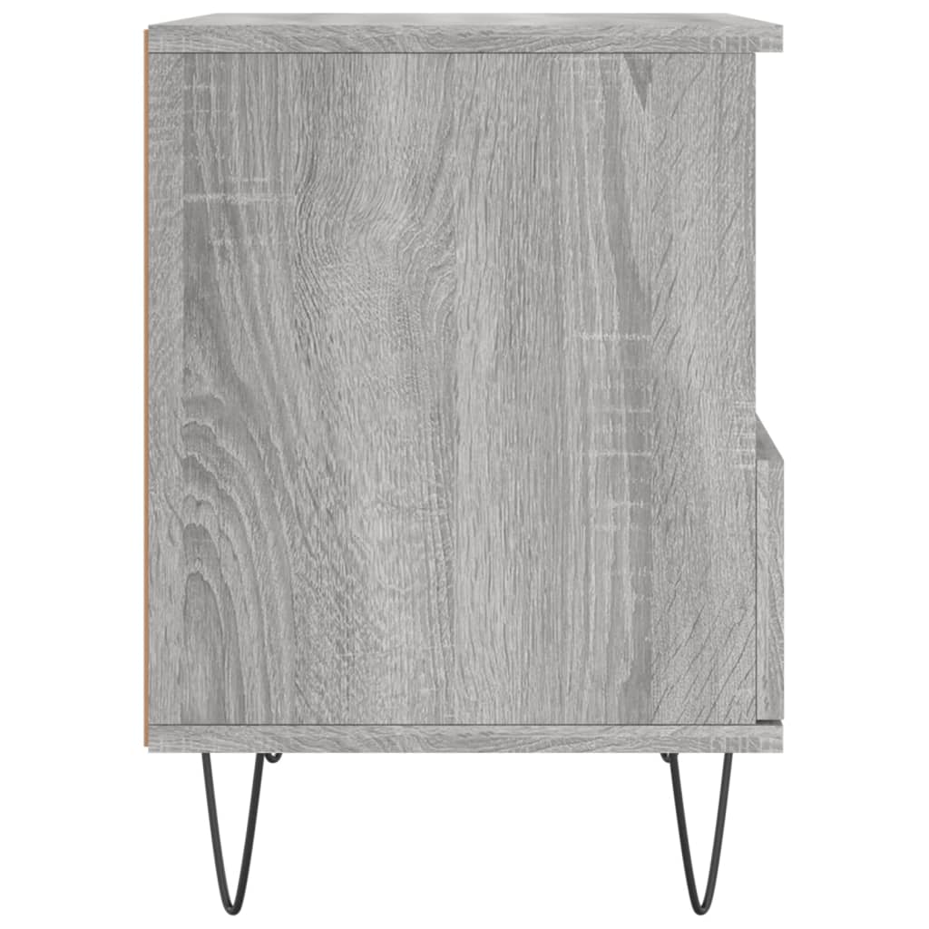 Nightstand, gray oak, 40x35x50cm, engineered wood