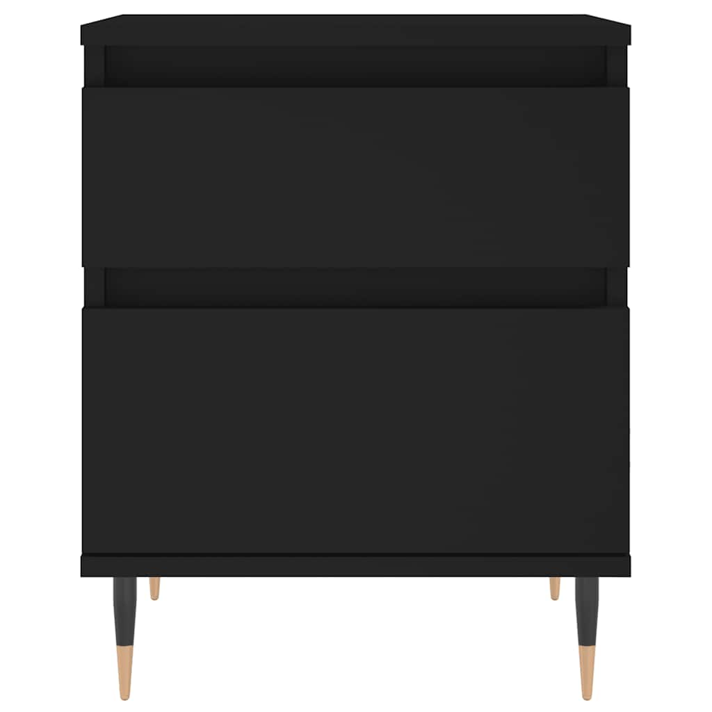 Bedside tables, 2 pcs., black, 40x35x50cm, engineered wood