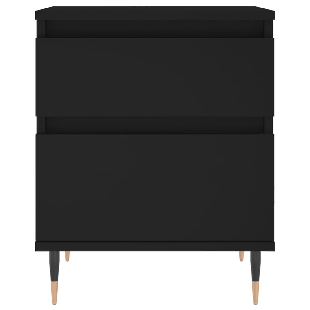Bedside tables, 2 pcs., black, 40x35x50cm, engineered wood