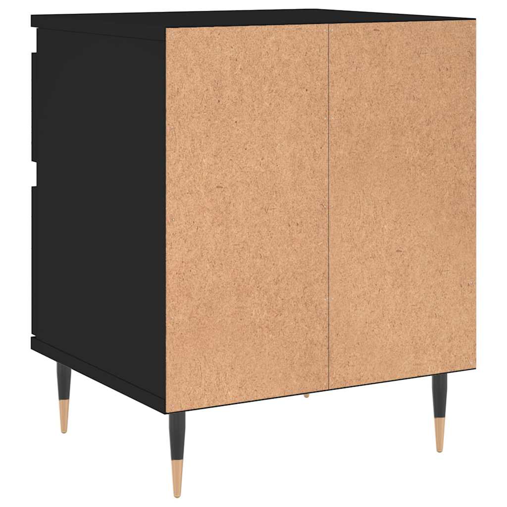 Bedside tables, 2 pcs., black, 40x35x50cm, engineered wood