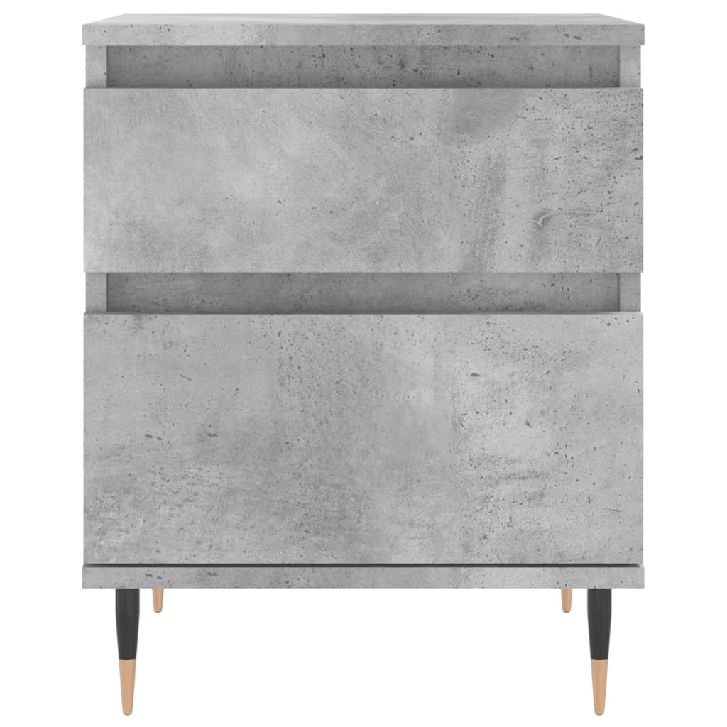 Nightstands, 2 pcs., concrete gray, 40x35x50cm, wood