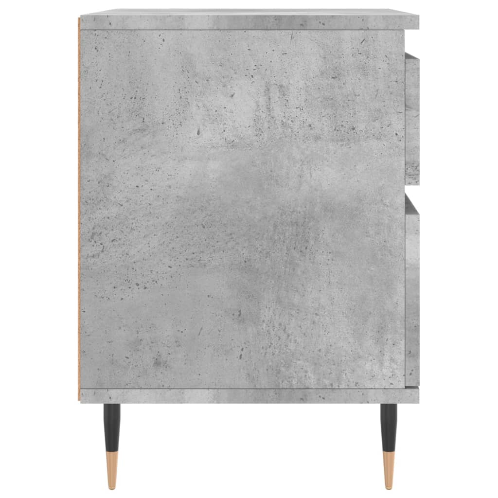 Nightstands, 2 pcs., concrete gray, 40x35x50cm, wood