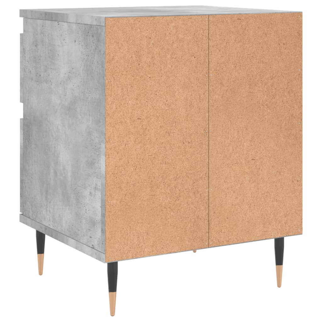 Nightstands, 2 pcs., concrete gray, 40x35x50cm, wood