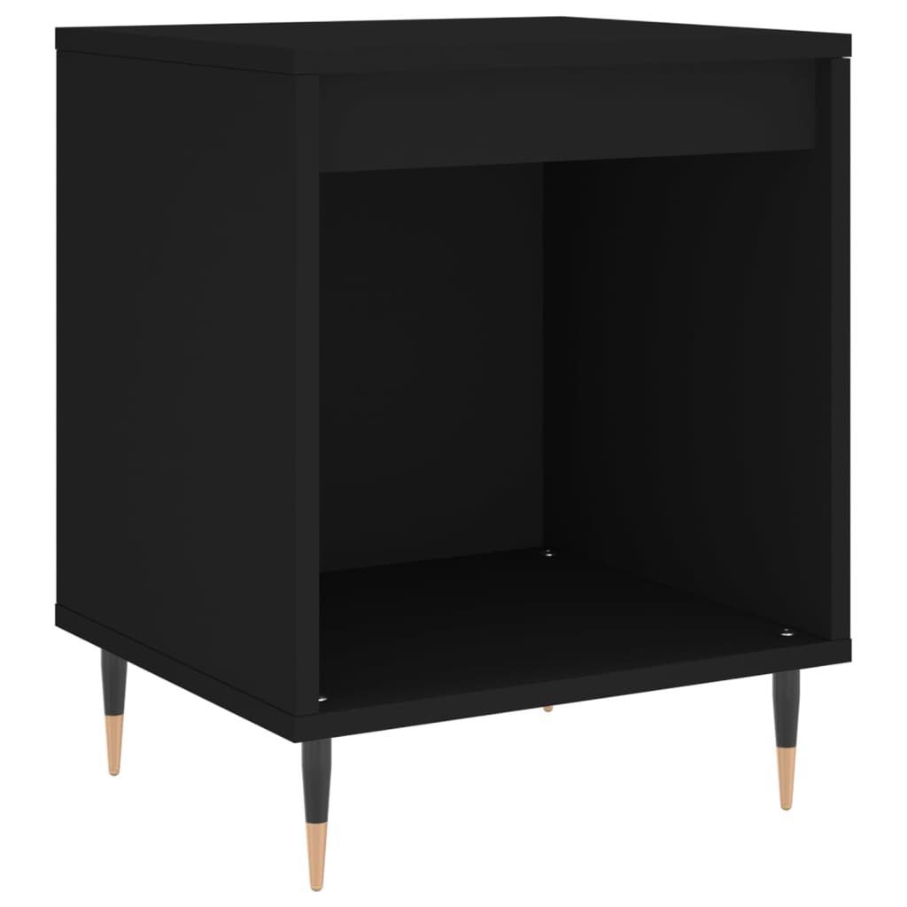 Bedside tables, 2 pcs., black, 40x35x50cm, engineered wood