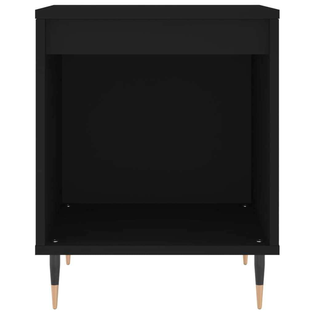 Bedside tables, 2 pcs., black, 40x35x50cm, engineered wood