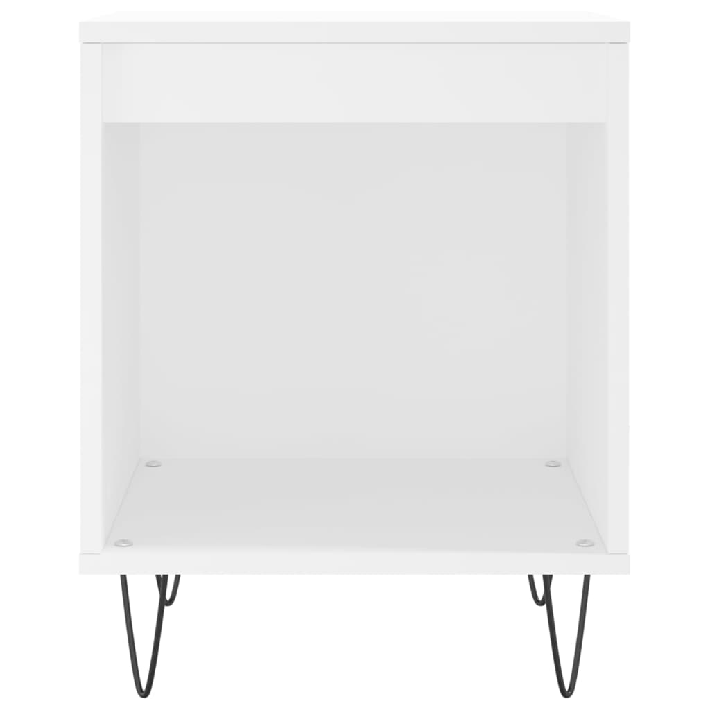 Bedside table, white, 40x35x50cm, engineered wood