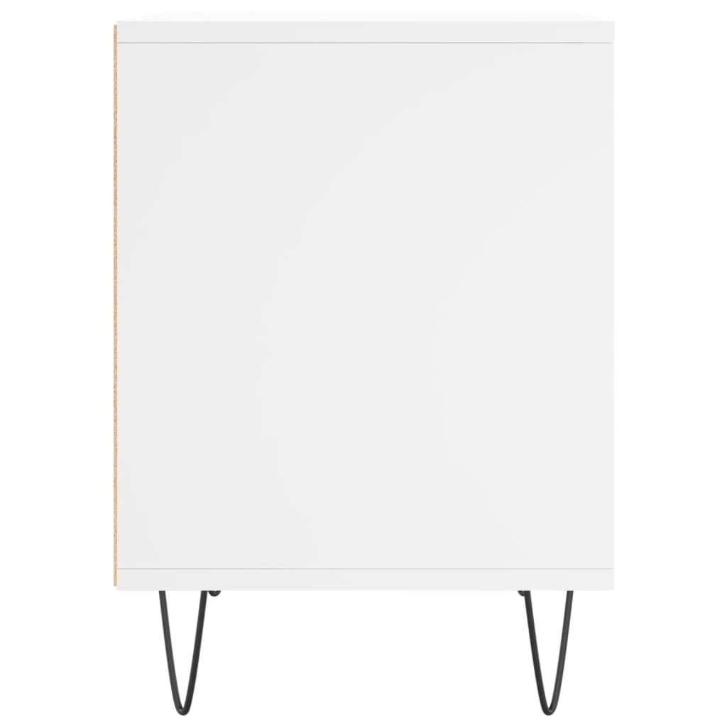 Bedside table, white, 40x35x50cm, engineered wood