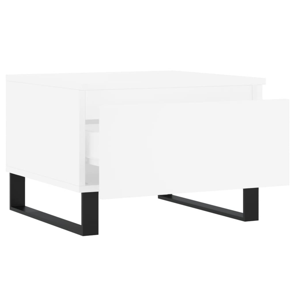 Coffee tables, 2 pcs, white, 50x46x35cm, engineered wood