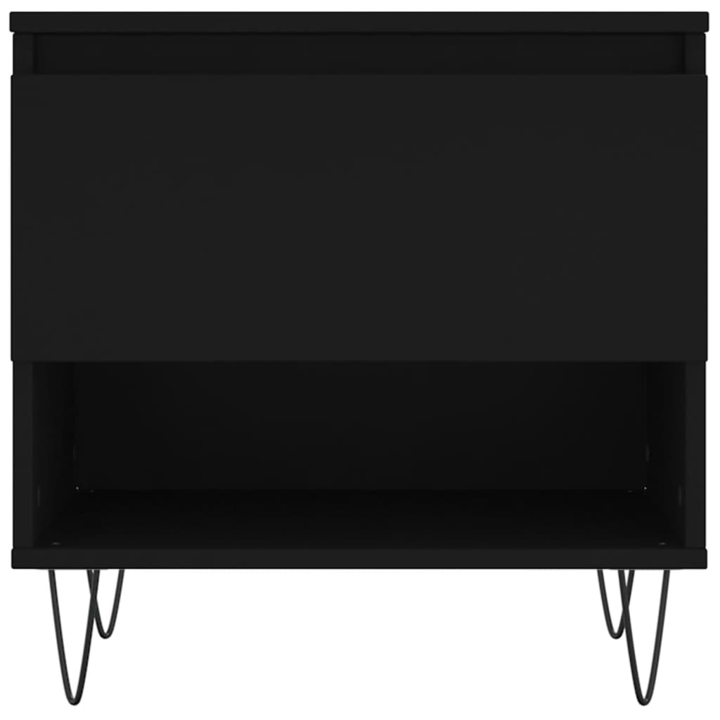 Coffee tables, 2 pcs, black, 50x46x50cm, engineered wood