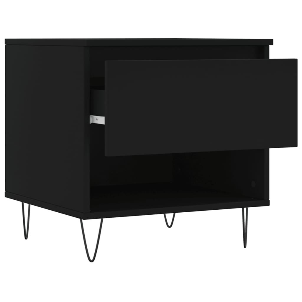 Coffee tables, 2 pcs, black, 50x46x50cm, engineered wood
