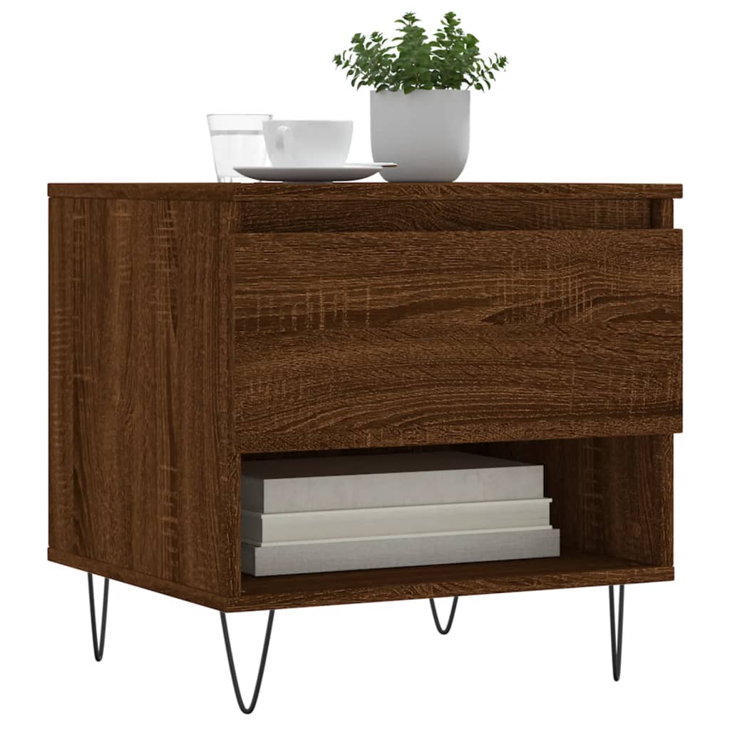 Coffee tables, 2 pcs, brown oak, 50x46x50 cm, wood