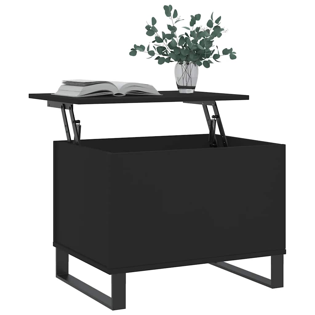 Coffee table, black, 60x44.5x45cm, engineered wood