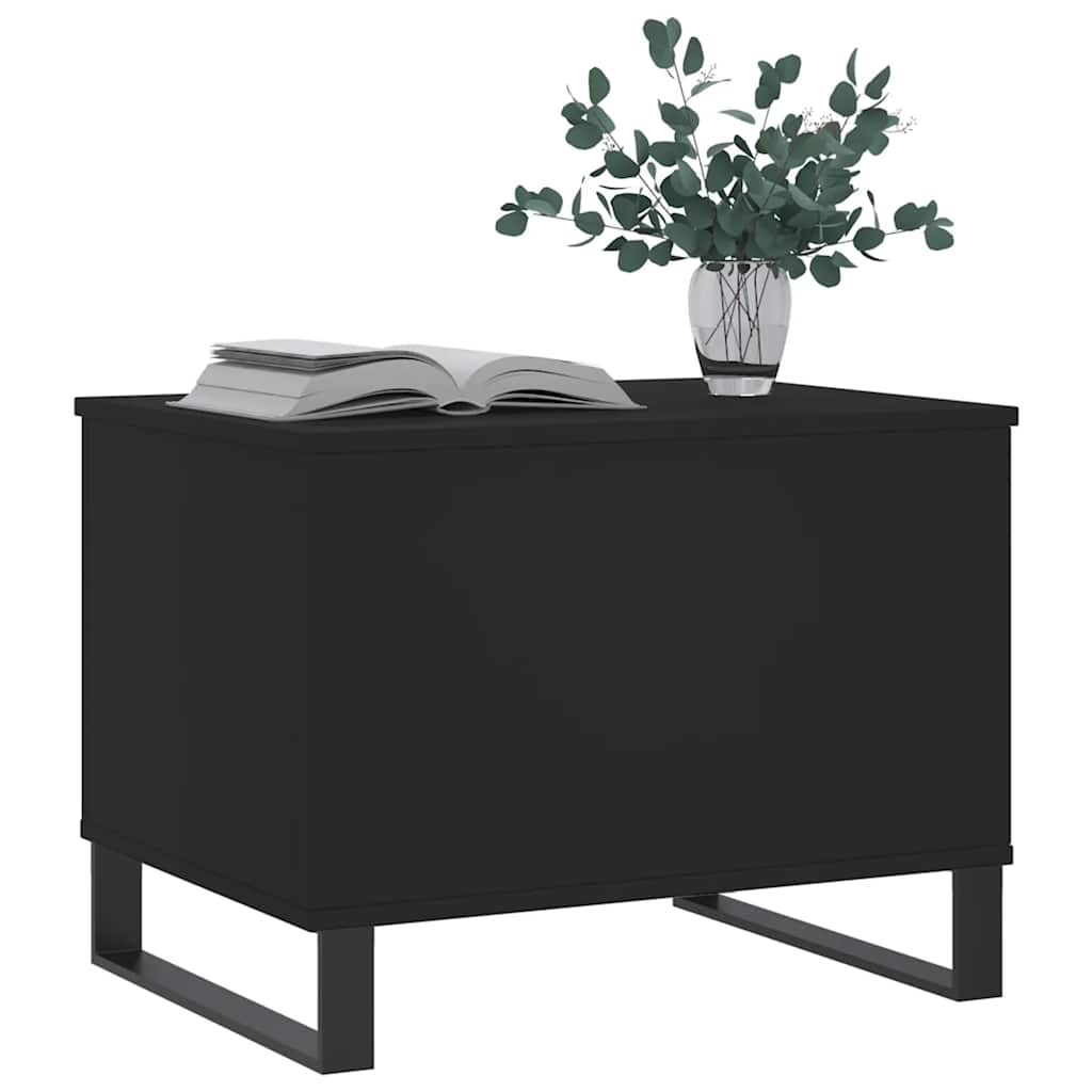 Coffee table, black, 60x44.5x45cm, engineered wood