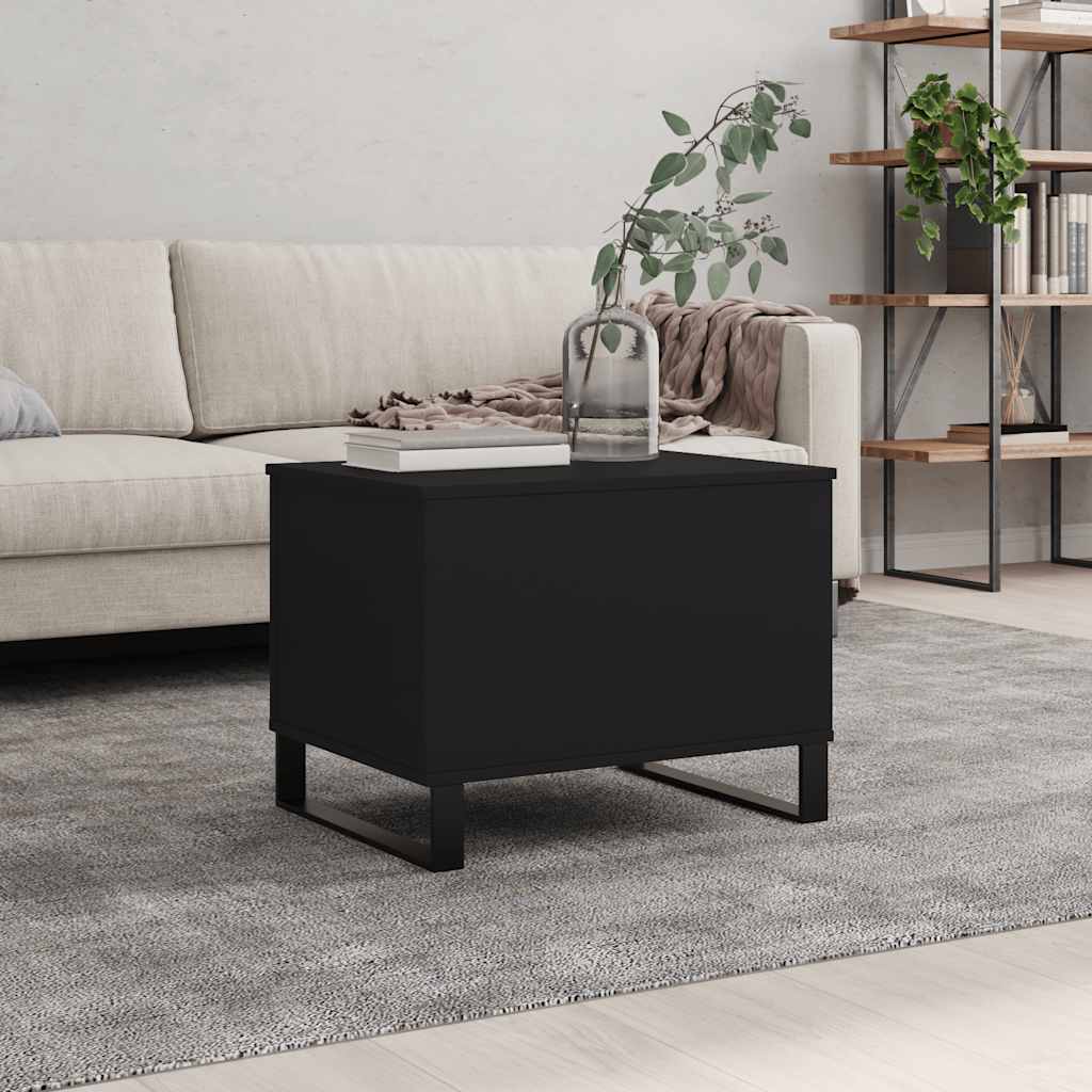 Coffee table, black, 60x44.5x45cm, engineered wood