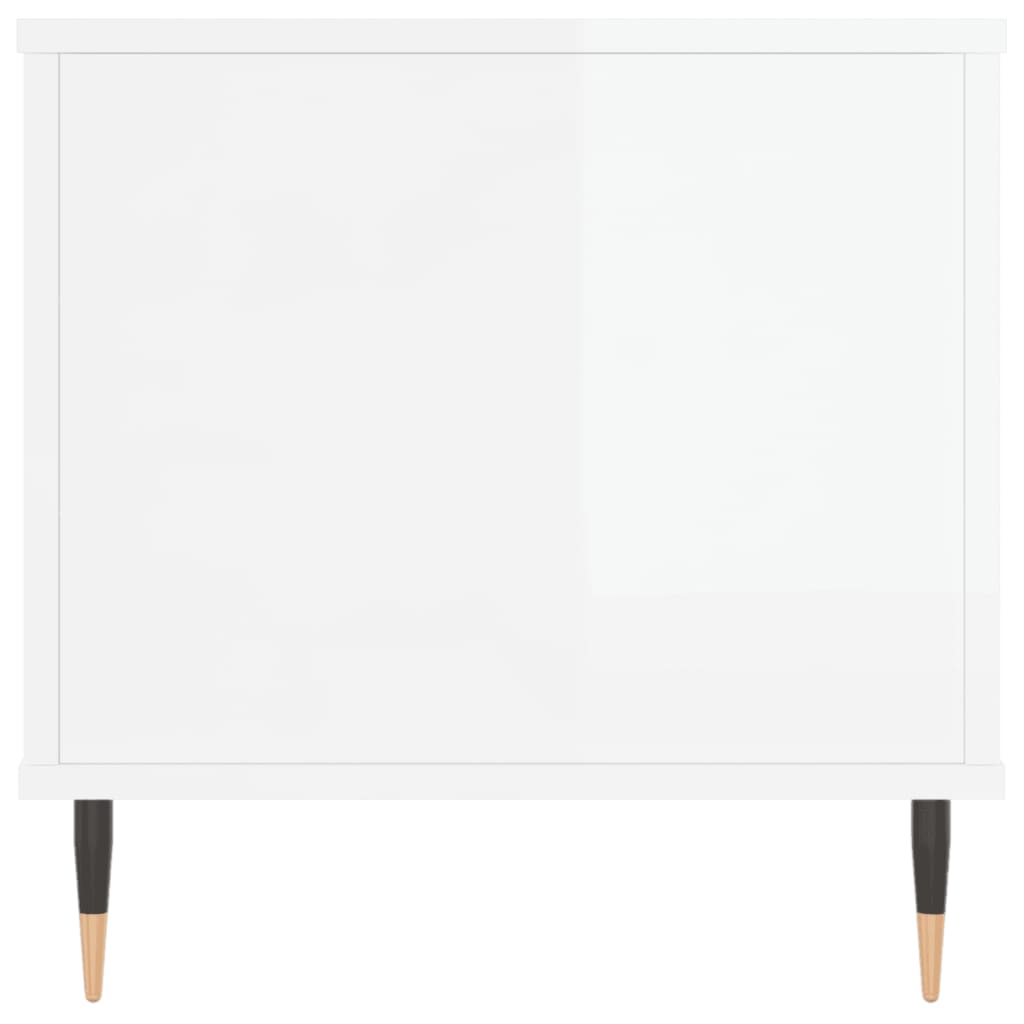 Kavos staliukas, baltas, 90x44,5x45cm, mediena, blizgus