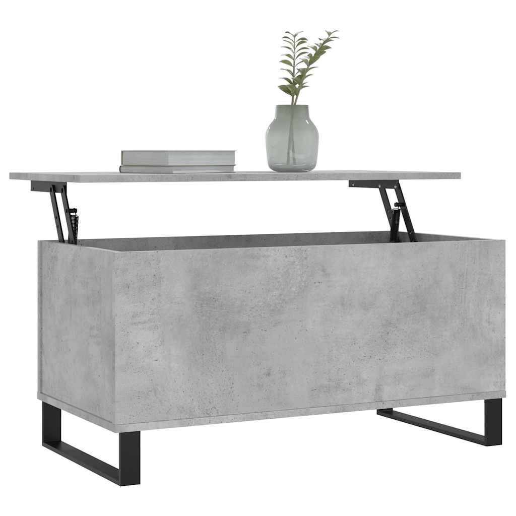 Coffee table, concrete grey, 90x44.5x45cm, engineered wood