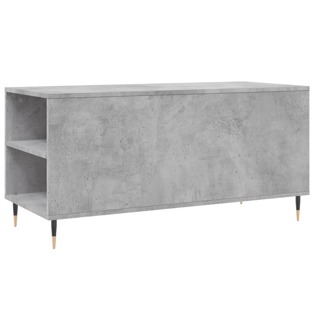 Kavos staliukas, betono pilkas, 102x44,5x50cm, apdirbta mediena