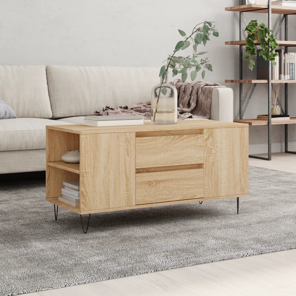 Coffee Table, Sonoma Oak, 102x44.5x50cm, Engineered Wood