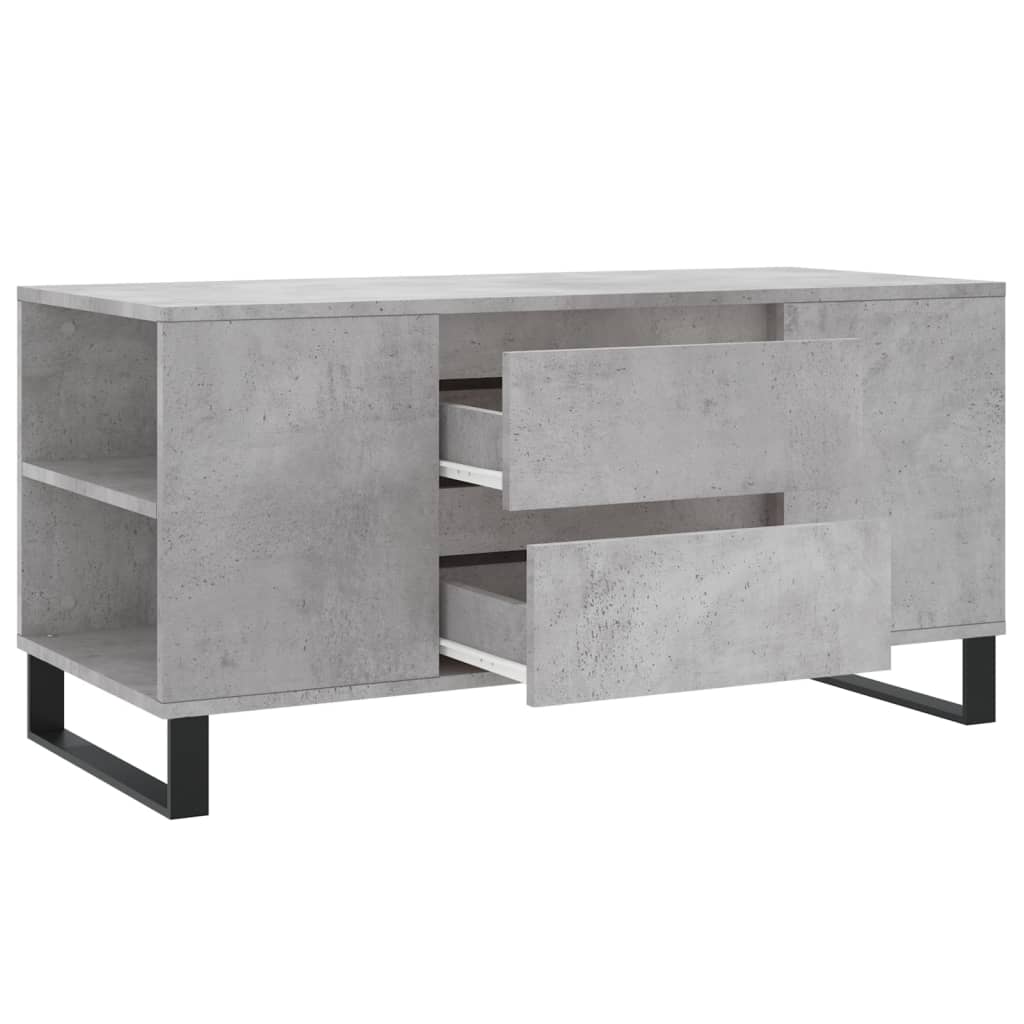 Galda virsma, betona pelēka, 102x44,5x50cm, apstrādāta koksne