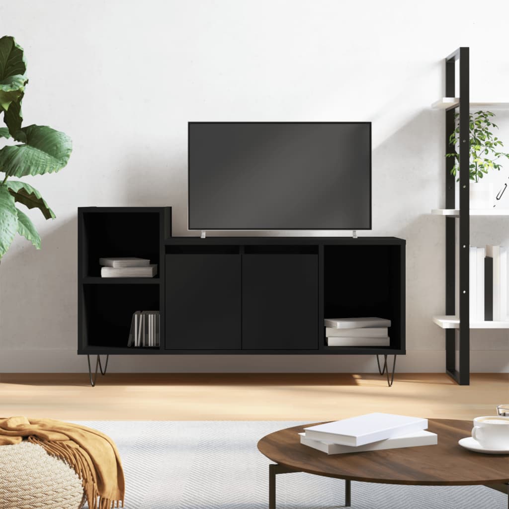 TV skapītis, melns, 100x35x55cm, koka