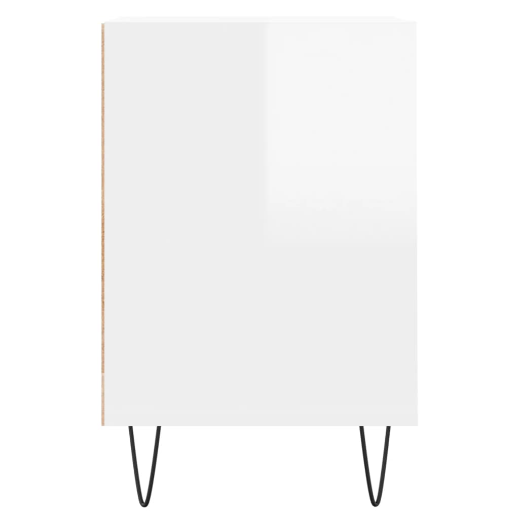 TV skapītis, balts, 100x35x55cm, koks, spīdīgs