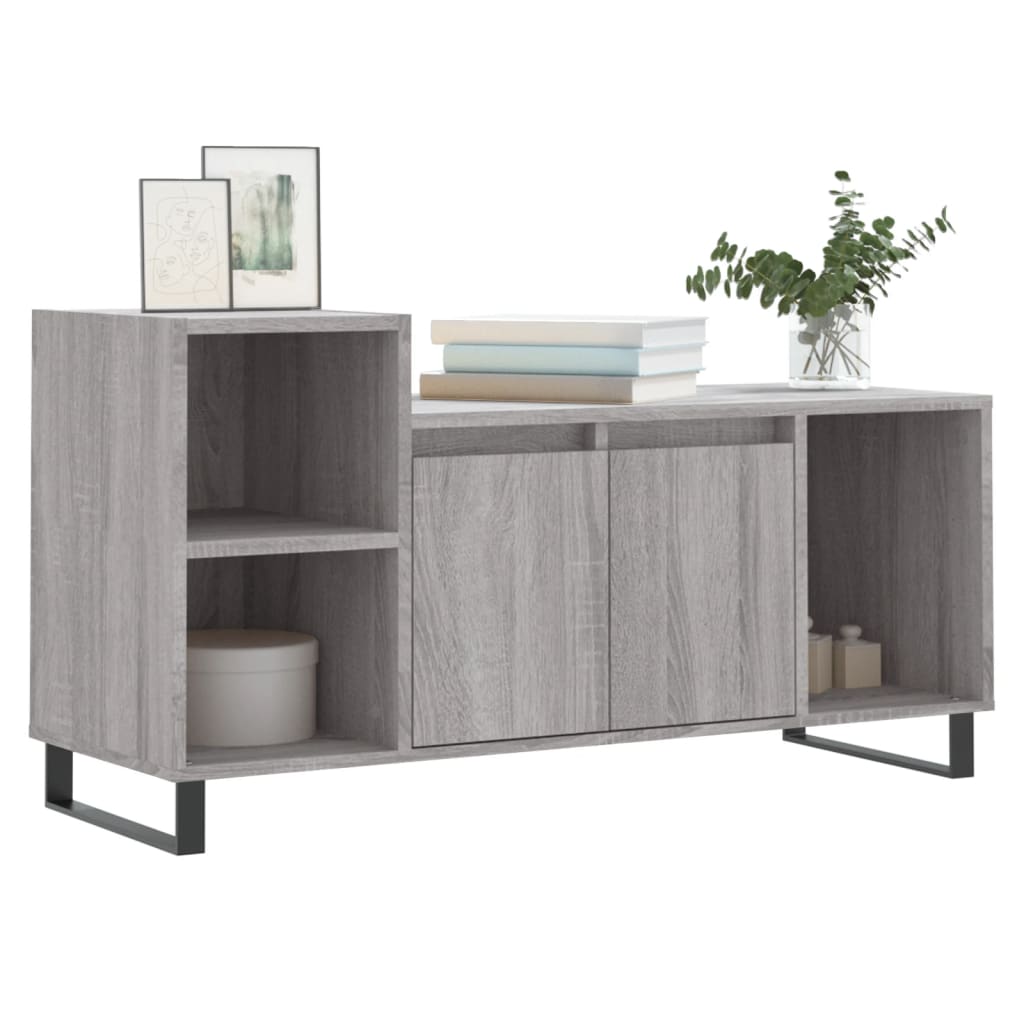TV cabinet, grey oak, 100x35x55cm, wood