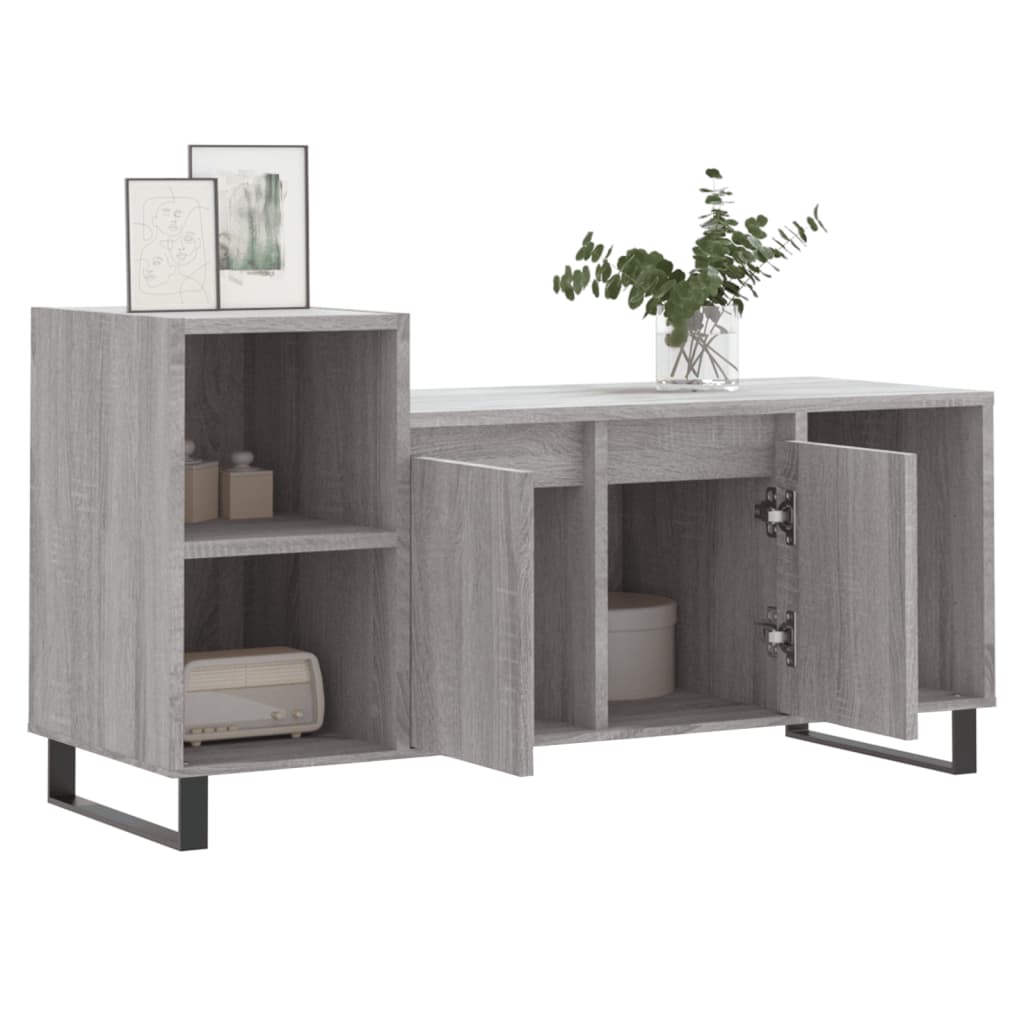 TV cabinet, grey oak, 100x35x55cm, wood