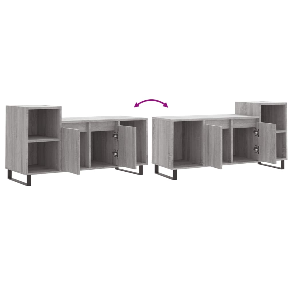 TV cabinet, grey oak, 100x35x55cm, wood