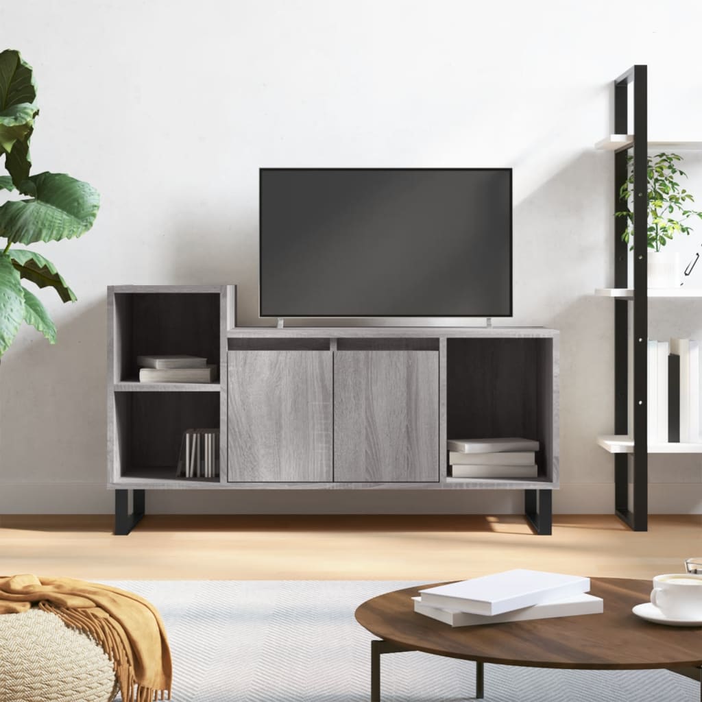 TV cabinet, grey oak, 100x35x55cm, wood