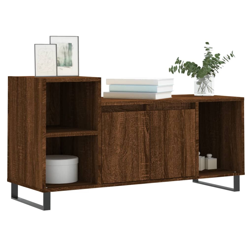TV cabinet, brown oak, 100x35x55cm, wood