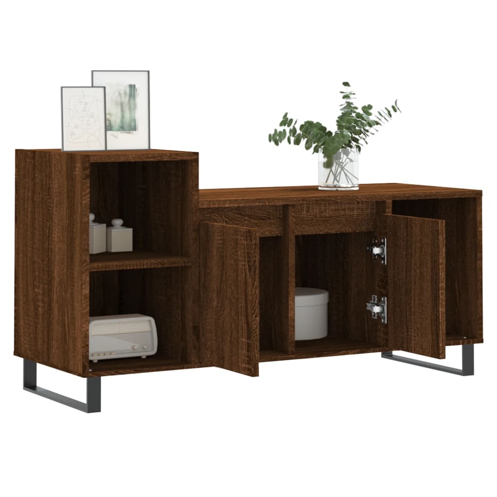 TV cabinet, brown oak, 100x35x55cm, wood