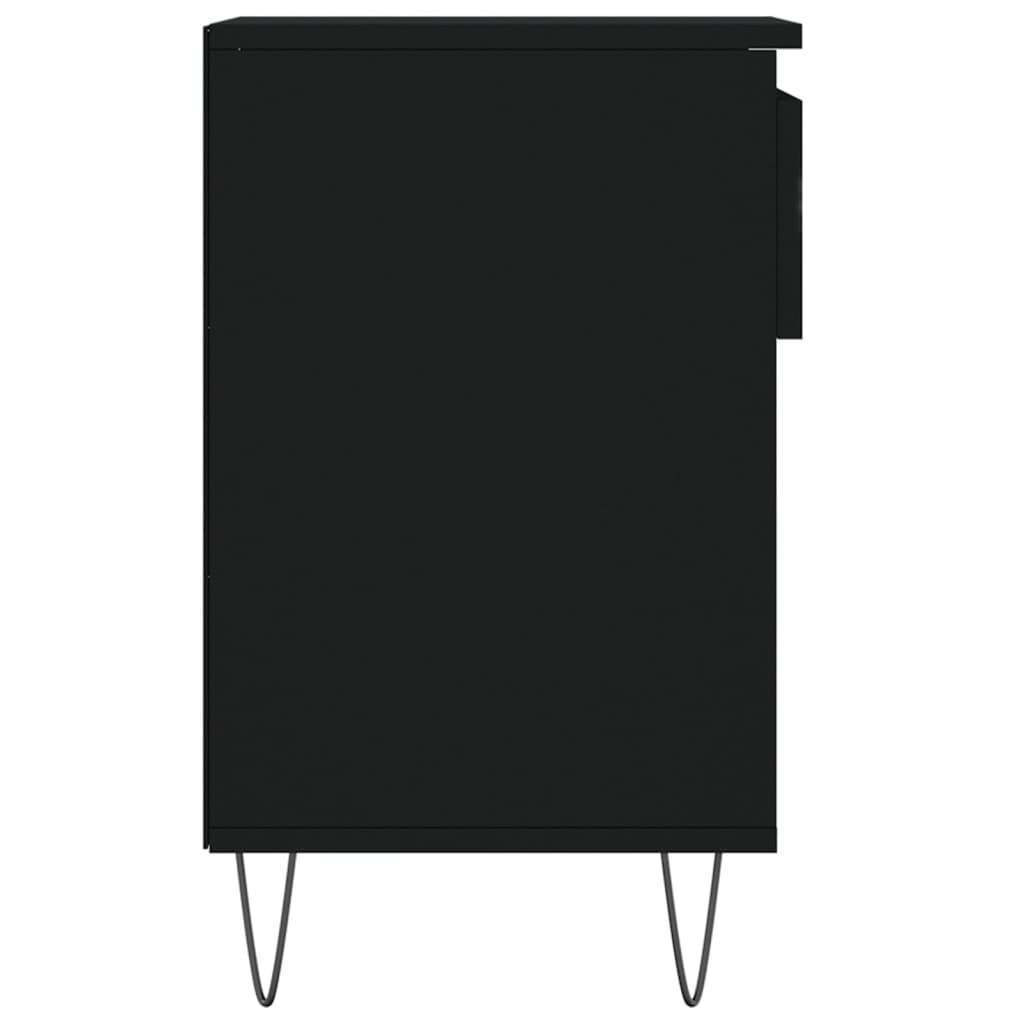 Shoe cabinet, black, 102x36x60cm, engineered wood