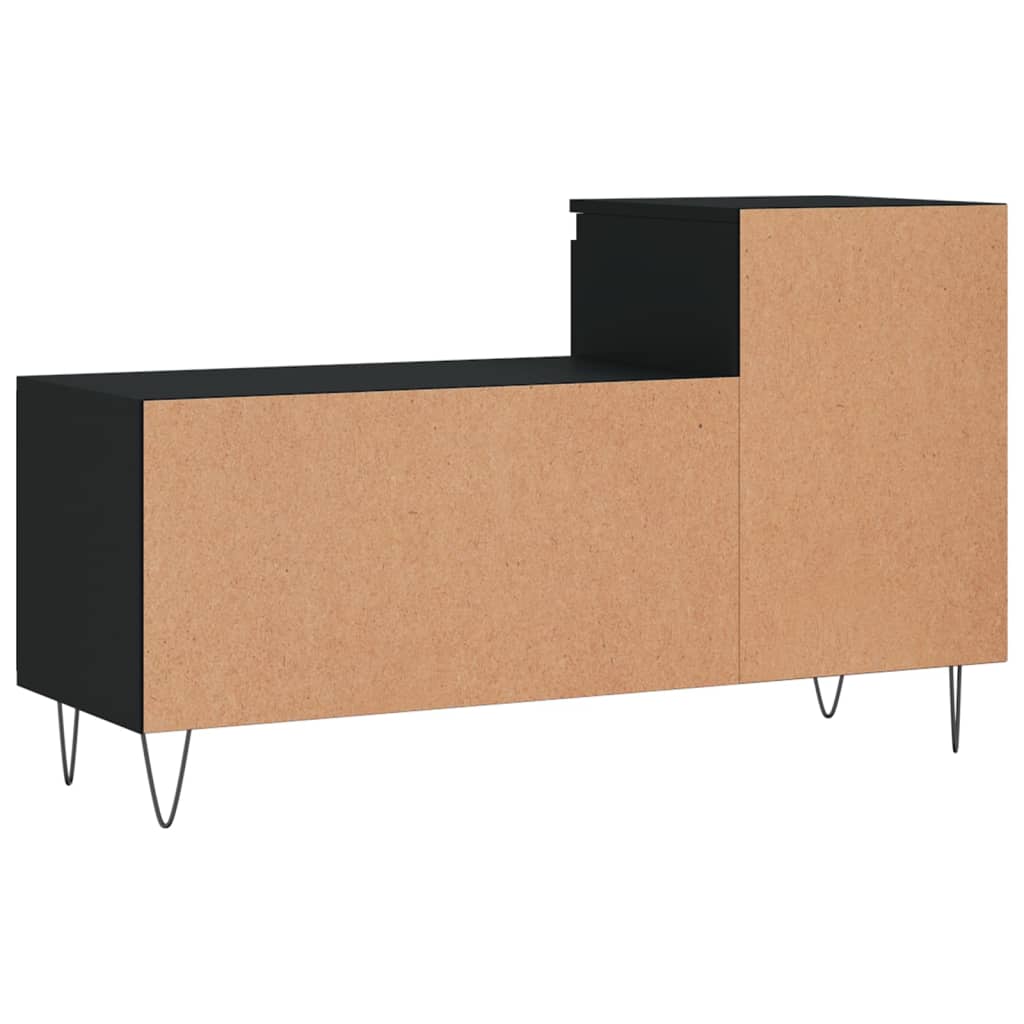 Shoe cabinet, black, 102x36x60cm, engineered wood